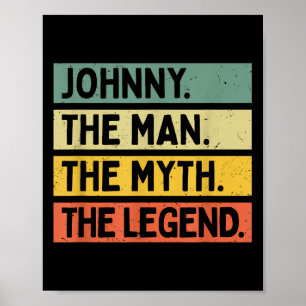 Johnny the Man The Myth The Legend Funny Personali Poster