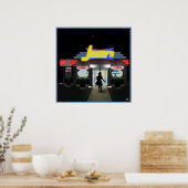 Johnny's Curb Service Retro Drive in Poster (Küche)