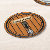 Johnny's Lounge Round Paper Untersetzer (Angewinkelt)