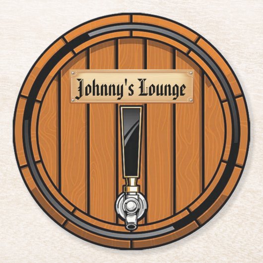 Johnny's Lounge Round Paper Untersetzer (Vorderseite)