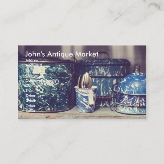 John's Antiquitätenmarkt Visitenkarte (Vorderseite)