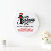 John's Garage Restaurants in Illinois Große Wanduhr (Zuhause)