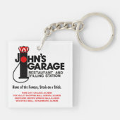 John's Garage Restaurants in Illinois Schlüsselanhänger (Rückseite)