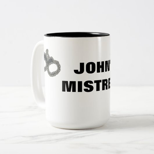 JOHNS GELIEBTE ZWEIFARBIGE TASSE (Vorderseite Links)