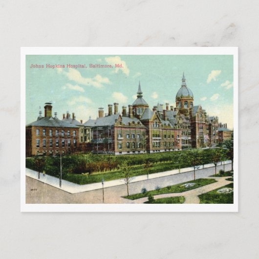 Johns Hopkins Hospital, Baltimore 1910 Vintag Postkarte (Vorderseite)