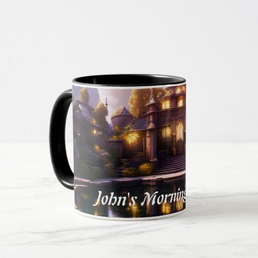 John's Morning Brew Personalisierte anpassbare Tas Tasse (Vorderseite Links)