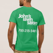 Johns Rasen-Salonarbeitshemd T-Shirt (Rückseite)