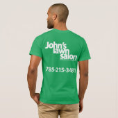 Johns Rasen-Salonarbeitshemd T-Shirt (Schwarz voll)