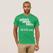 Johns Rasen-Salonarbeitshemd T-Shirt (Vorne ganz)