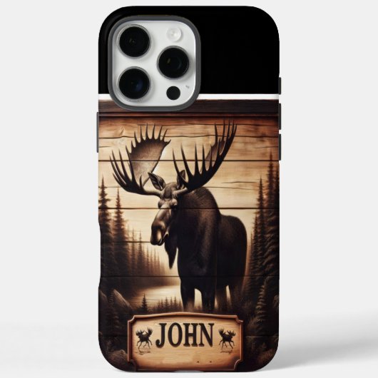 John's Woodland Moose Sign Case-Mate iPhone Hülle (Rückseite)