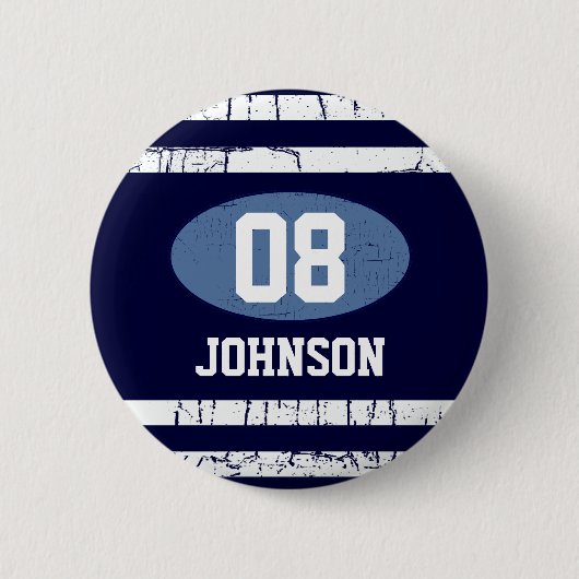 Johnson 08 personalisiertes Sportthema Button (Vorderseite)
