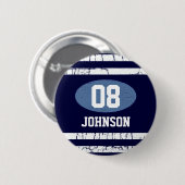 Johnson 08 personalisiertes Sportthema Button (Vorne & Hinten)