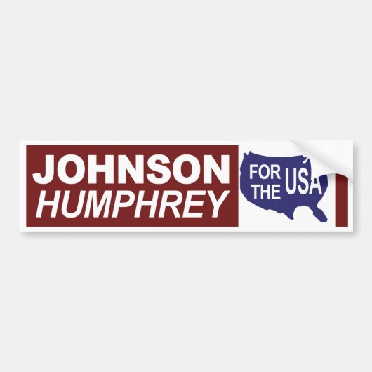 Johnson 1964 Humphrey für den USA-Autoaufkleber Autoaufkleber (Vorne)