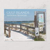 Johnson Beach Eingang, Gulf Islands NS, Florida Postkarte (Vorderseite)
