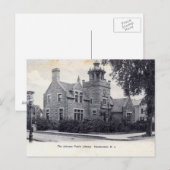 Johnson-Bibliothek, Hackensack New Jersey Vintage Postkarte (Vorne/Hinten)