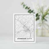 Johnson City Map Postkarte (Stehend Vorderseite)