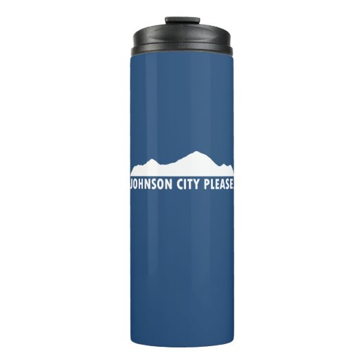 Johnson City Tennessee Bitte Thermosbecher (Vorderseite)