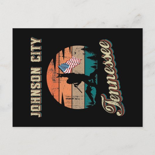 Johnson City Tennessee Postkarte (Vorderseite)