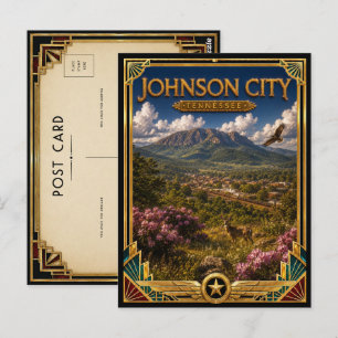Johnson City Tennessee Vintage Art Deco Golden Age Postkarte