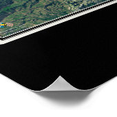 Johnson City Tennessee von Space Satellite Karte Poster (Ecke)