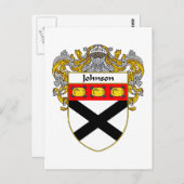 Johnson Coat of Arms (Mantled) Postkarte (Vorne/Hinten)