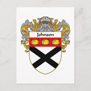 Johnson Coat of Arms (Mantled) Postkarte