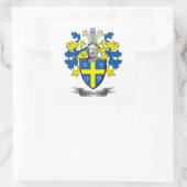 Johnson Coat of Arms Quadratischer Aufkleber (Tasche)