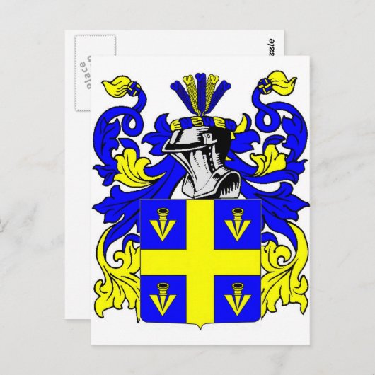 Johnson (Englisch) Wappen-Coat Postkarte (Vorne/Hinten)