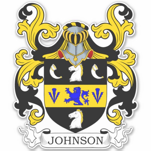 Johnson Familienwappen Aufkleber (Vorderseite)