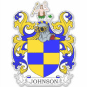 Johnson Familienwappen Aufkleber (Vorderseite)