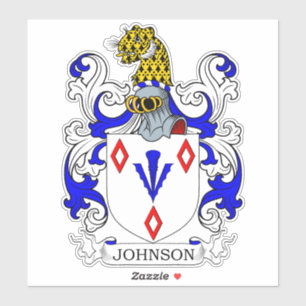 Johnson Familienwappen Aufkleber