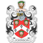 Johnson Familienwappen Aufkleber (Vorderseite)