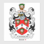 Johnson Familienwappen Aufkleber (Blatt)