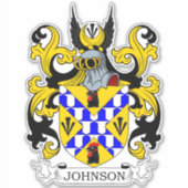 Johnson Familienwappen Aufkleber (Vorderseite)