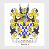 Johnson Familienwappen Aufkleber (Blatt)