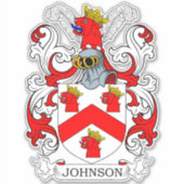 Johnson Familienwappen Aufkleber (Vorderseite)