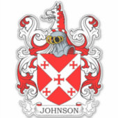 Johnson Familienwappen Aufkleber (Vorderseite)
