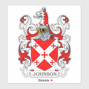 Johnson Familienwappen Aufkleber