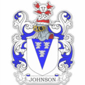 Johnson Familienwappen Aufkleber (Vorderseite)