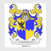 Johnson Familienwappen Aufkleber (Blatt)