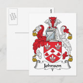 Johnson Familienwappen Postkarte (Vorne/Hinten)
