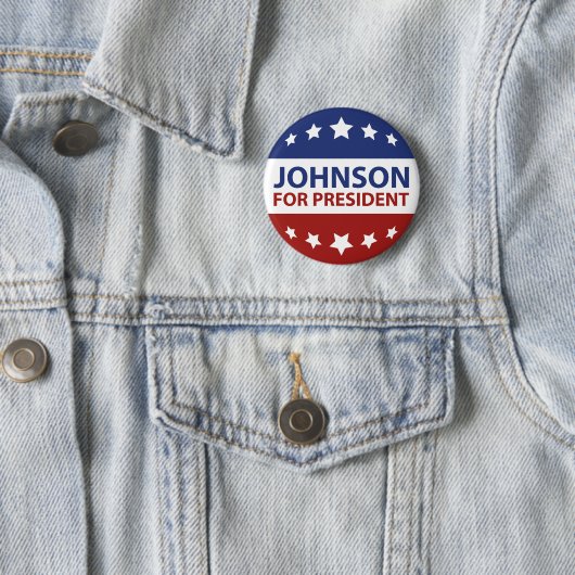 Johnson für Präsident Button (Beispiel)