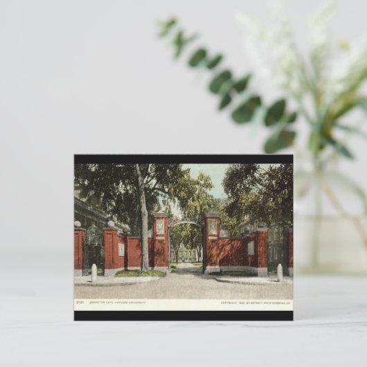 Johnson Gate Harvard University 1902 Postkarte (Stehend Vorderseite)