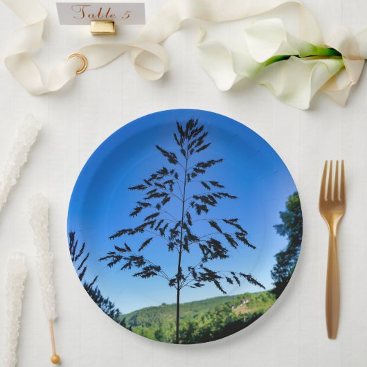 Johnson Grass Paper Plate Pappteller (Hochzeit)