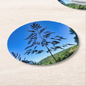 Johnson Grass Runder Pappuntersetzer (Angewinkelt)