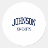 Johnson High School Hs Gainesville Ga Retro Sports Runder Aufkleber (Vorderseite)