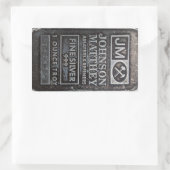 Johnson Matthey Solid 1oz Solid Silver Bar 762835 Rechteckiger Aufkleber (Tasche)