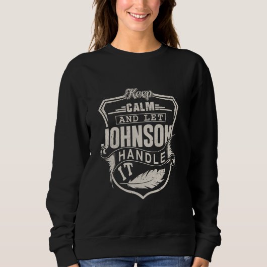 Johnson Nachname Shirt Johnson Name Birthday (Vorderseite)