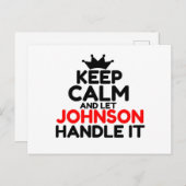 JOHNSON POSTKARTE (Vorne/Hinten)