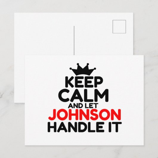 JOHNSON POSTKARTE (Vorne/Hinten)